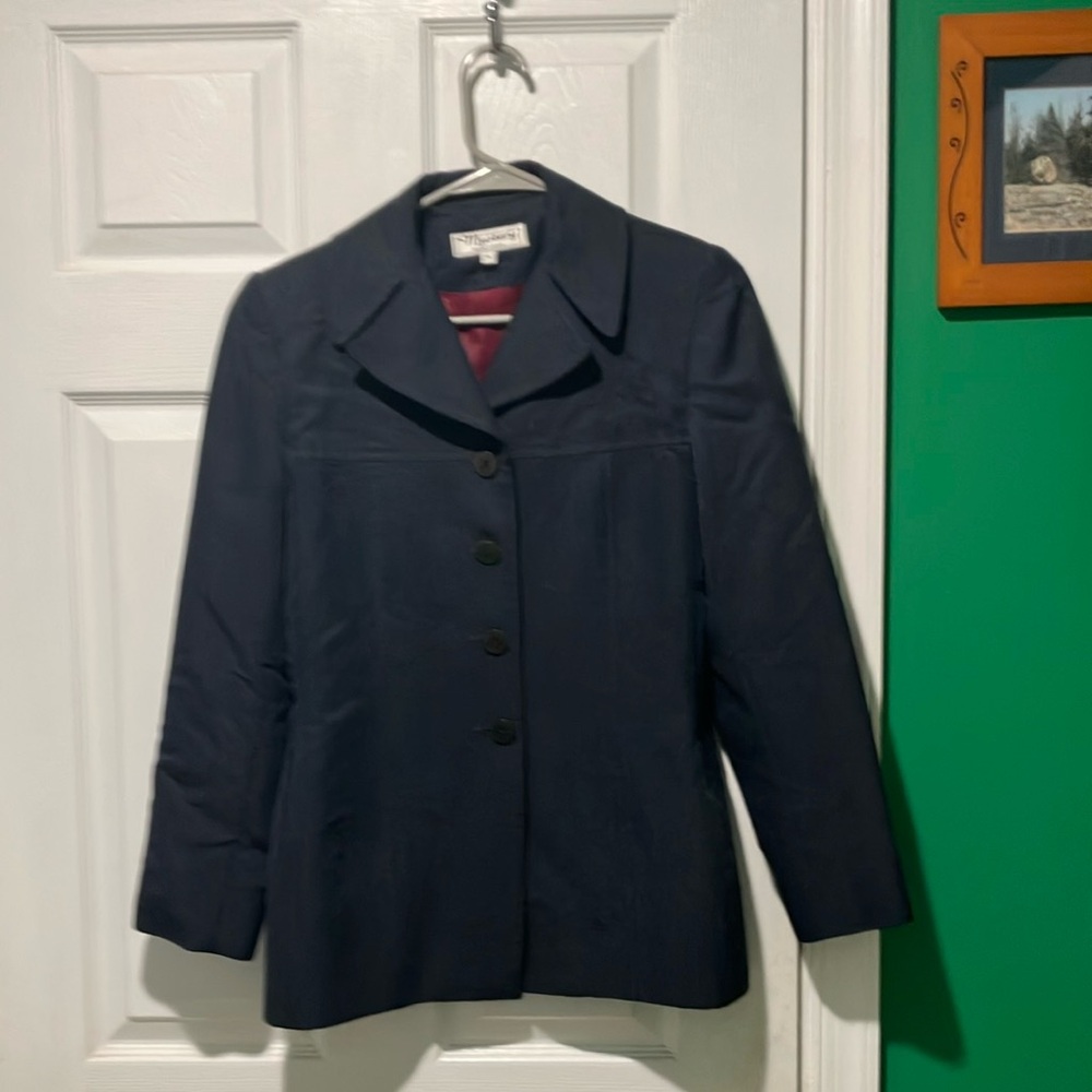 Vintage Navy Blue Women's Jacket blazer size 4 mystery New York